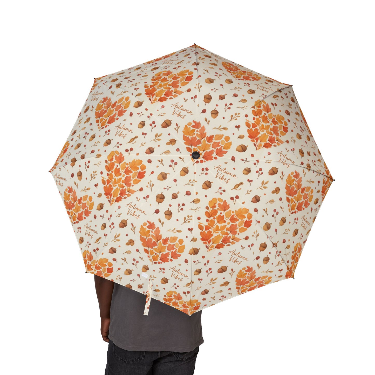 Charming Floral Umbrella, Cute Umbrella for Rainy Days, Unique Gift for Her, Lightweight Travel Umbrella, Heart Patterned Canopy