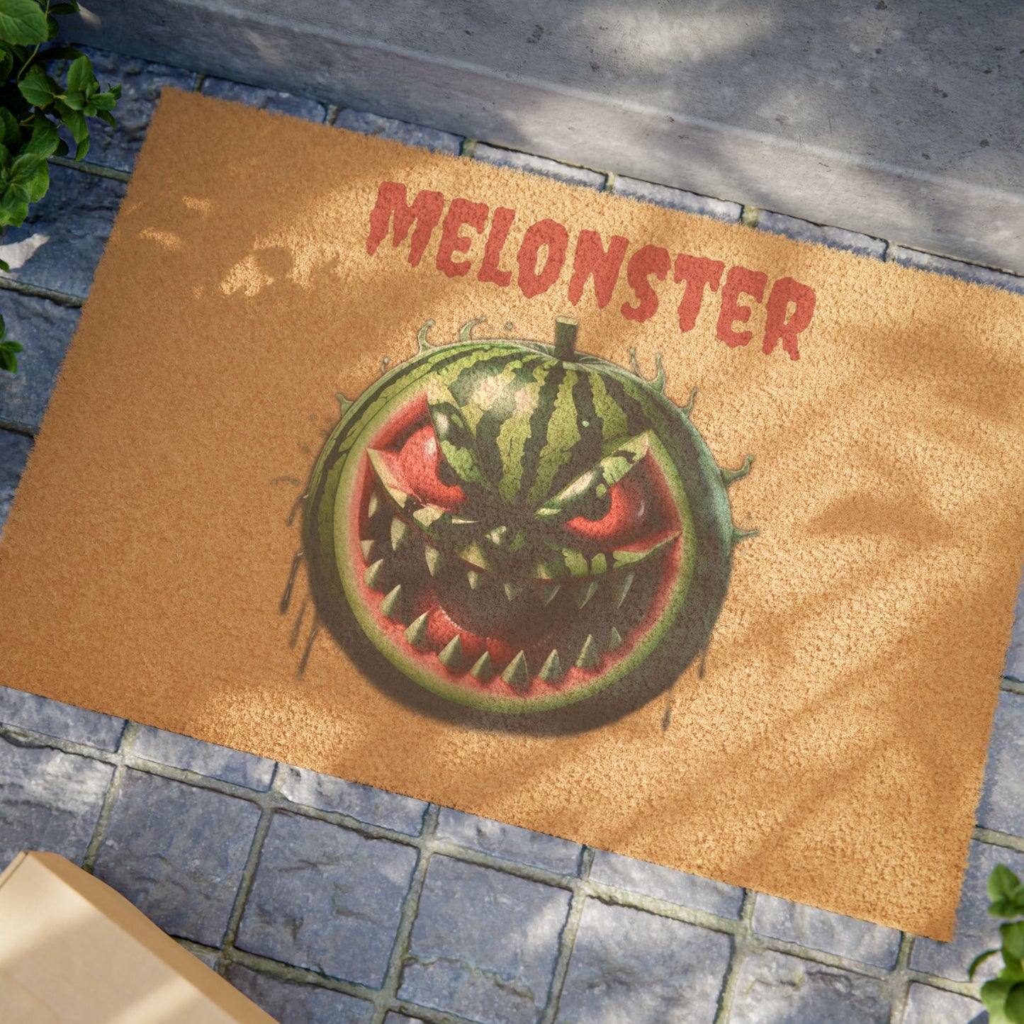 Funny Monster Doormat, Halloween Decor, Unique Entryway Rug, Housewarming Gift, Home Decoration