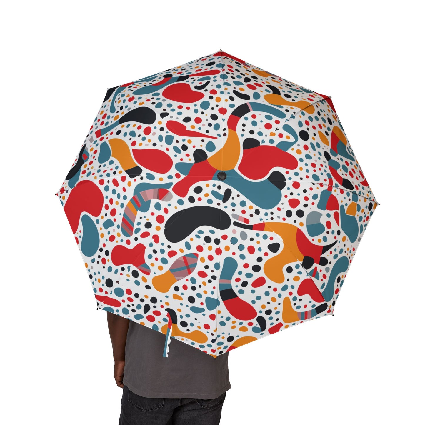 Colorful Semi-Automatic Foldable Umbrella, Portable Rain Gear, Stylish Umbrella for Him/Her, Perfect Gift for Rainy Days