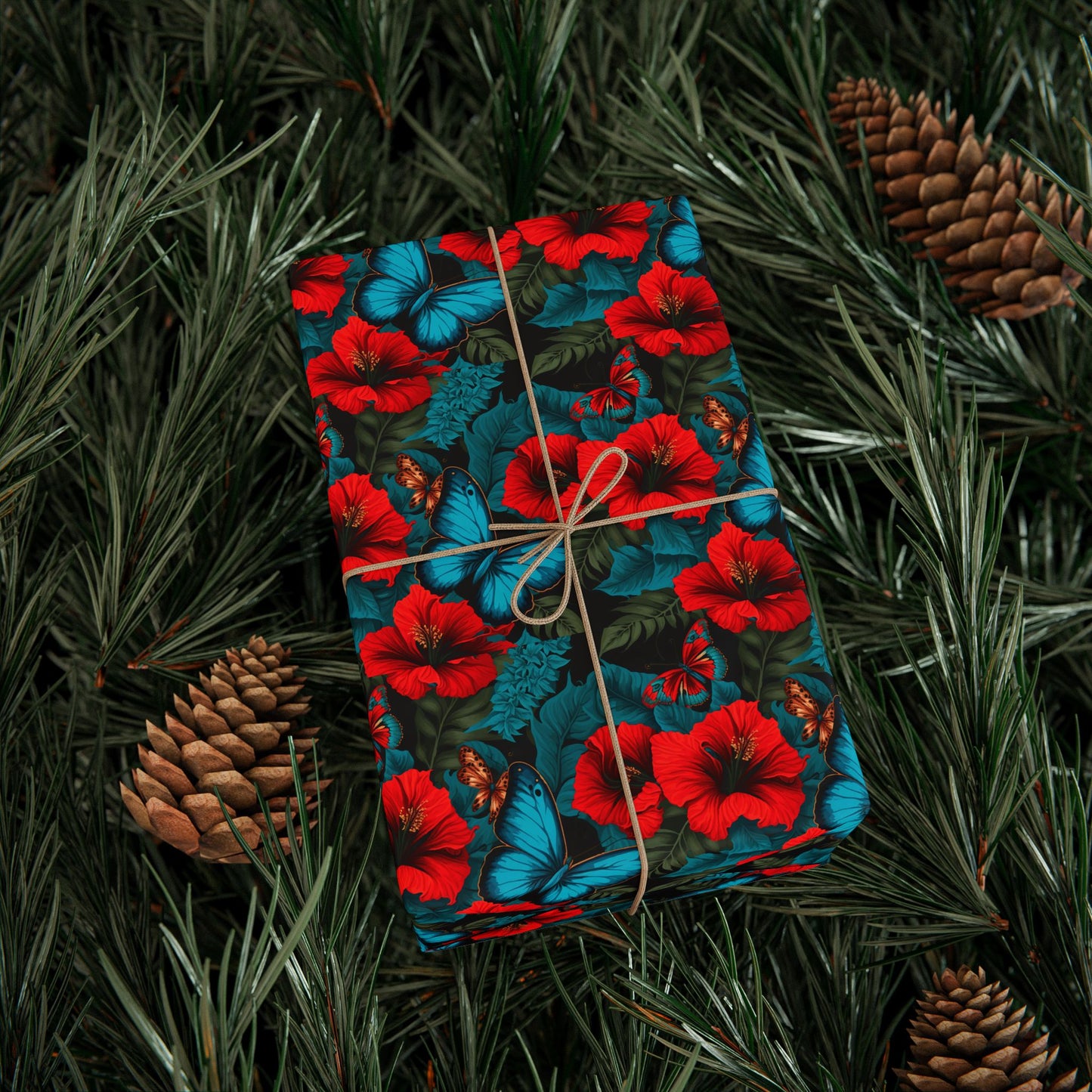 Vibrant Floral Wrapping Paper, Gift Wrap for Birthdays, Holidays, Celebrations, Unique Home Decor, Craft Projects