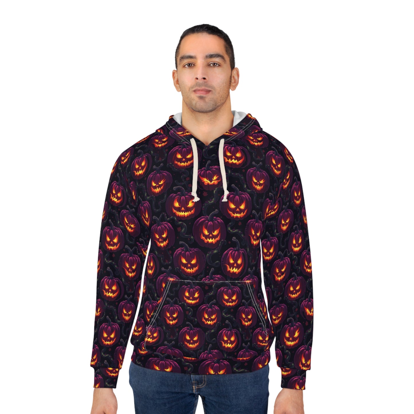 Halloween Pumpkin Unisex Pullover Hoodie, Spooky Hoodie for Fall, Ghosts and Ghouls Apparel, Pumpkin Spice Sweatshirt, Halloween Costume