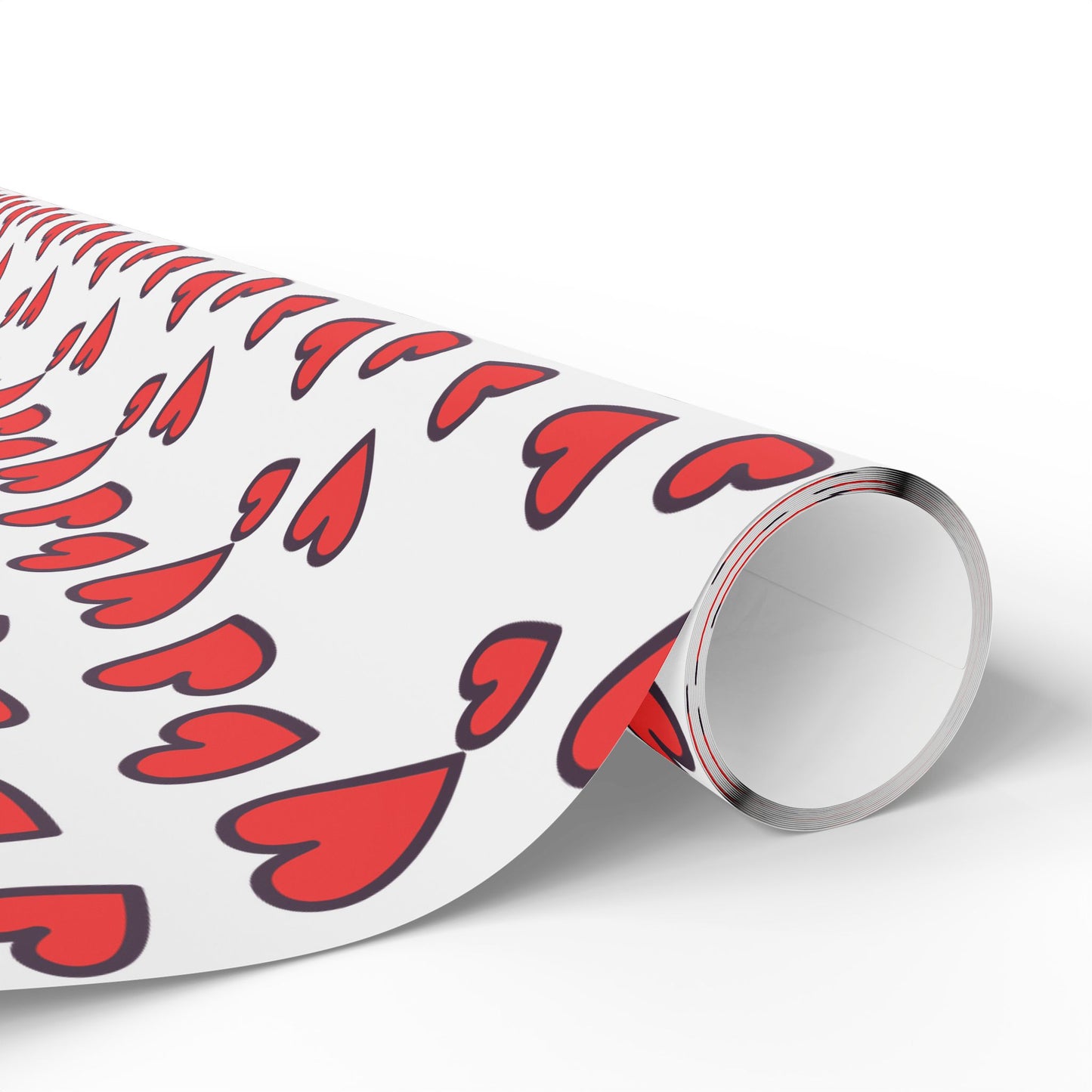 Festive Heart Wrapping Paper, Valentine's Gift Wrap, Love Bows, Holiday Decor, Cute Gift Packaging, Party Supplies