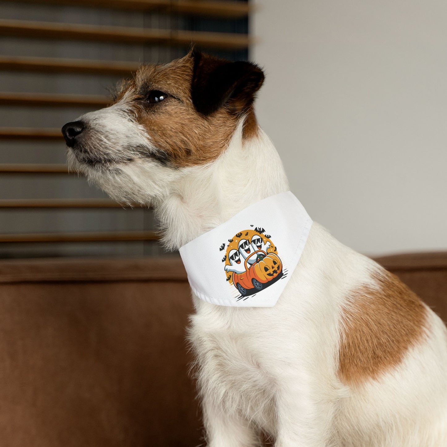 Halloween Pet Bandana, Cute Dog Scarf for Fall, Adjustable Pet Accessory for Halloween Parties, Dog Costume, Holiday Gift
