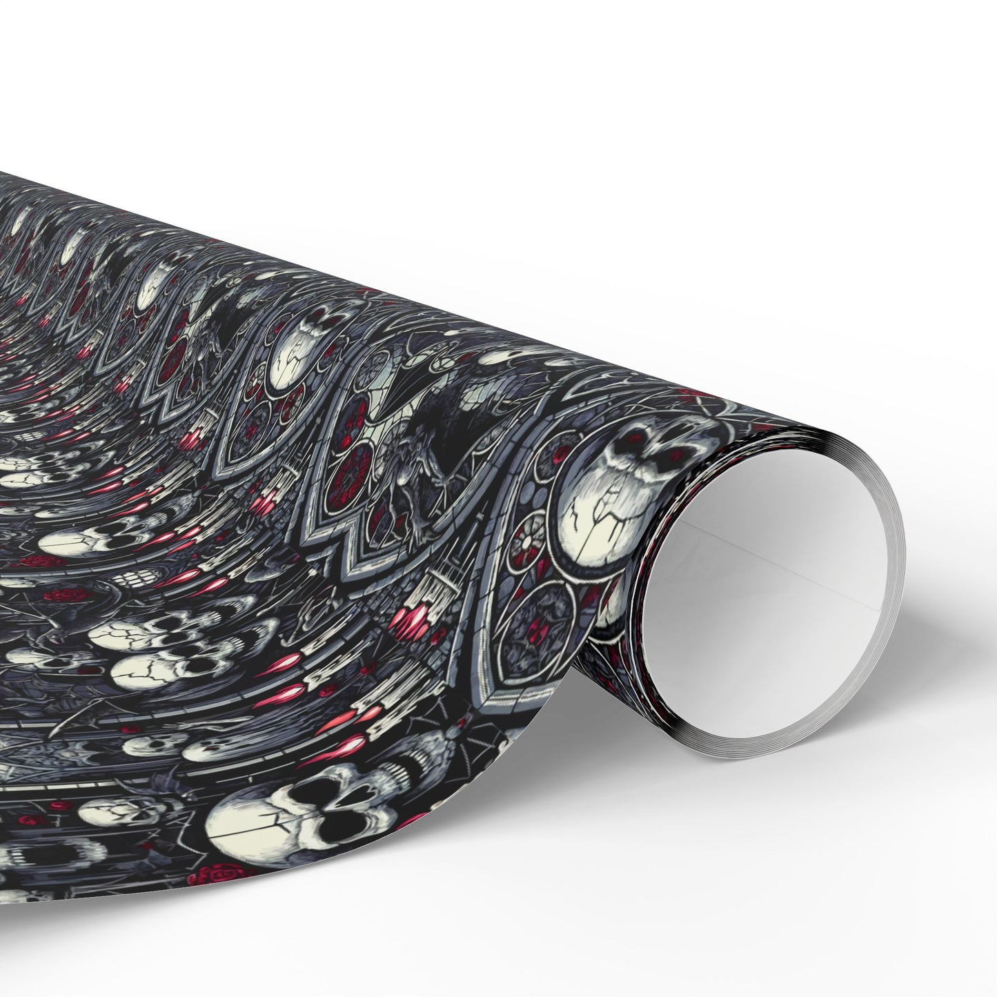 Gothic Skull Wrapping Paper - Unique Gift Wrap for Halloween, Birthdays, Parties, Celebrations, Occasions