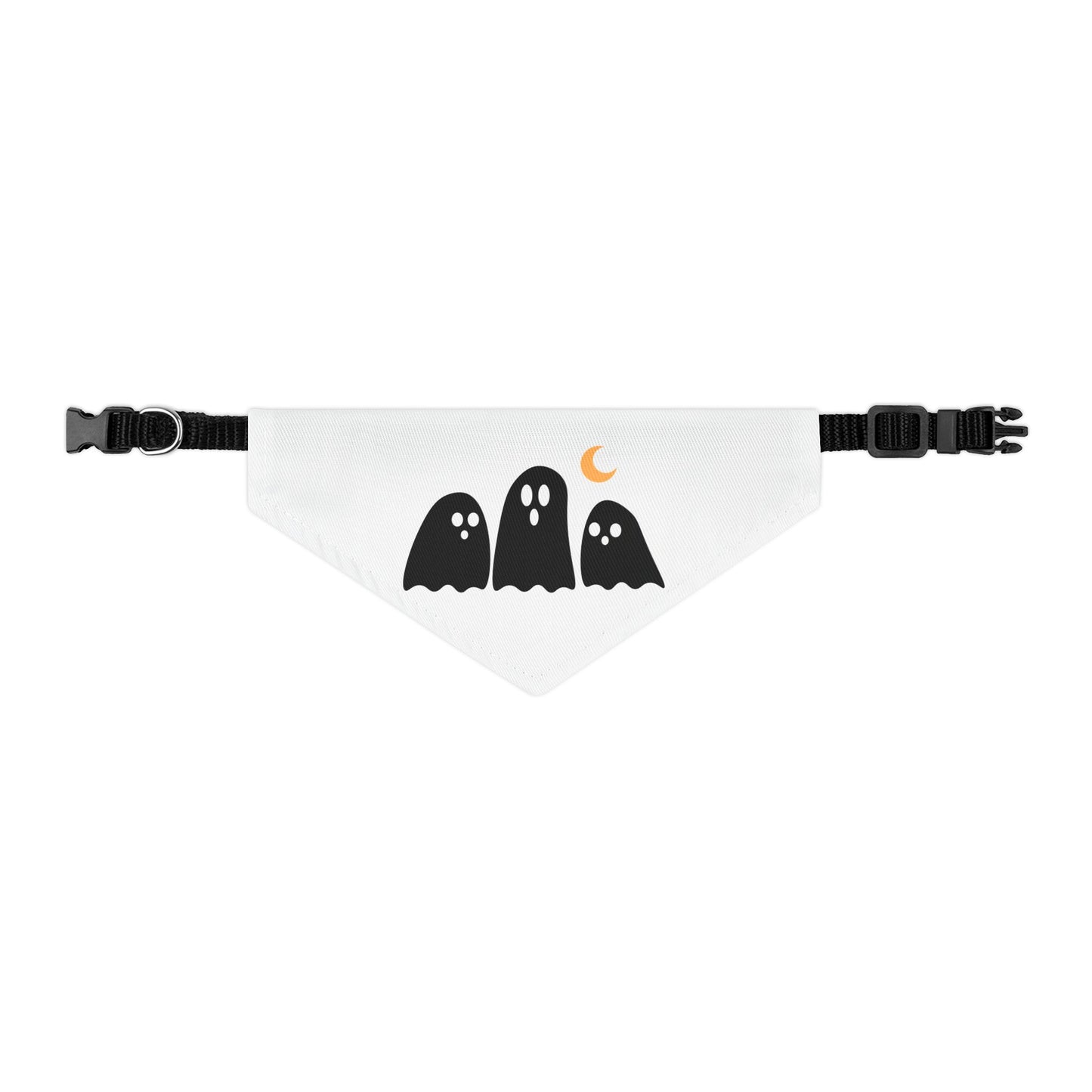 Halloween Pet Bandana Collar, Cute Ghost Design, Dog Accessories, Pet Costume, Spooky Season, Holiday Wear, Gifts for Pet Lovers