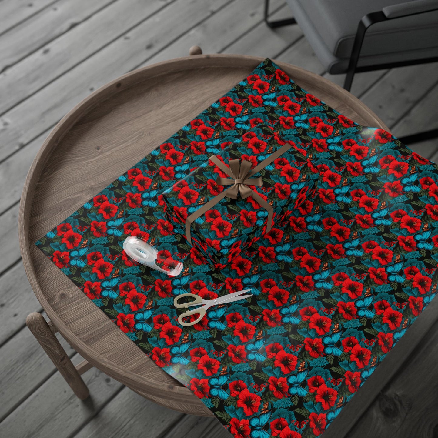 Vibrant Floral Wrapping Paper, Gift Wrap for Birthdays, Holidays, Celebrations, Unique Home Decor, Craft Projects