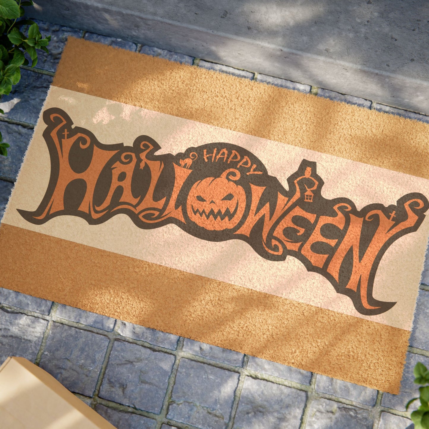 Halloween Doormat, Spooky Welcome Mat, Seasonal Entryway Decor, Fall Home Decor, Trick or Treat Welcome Sign