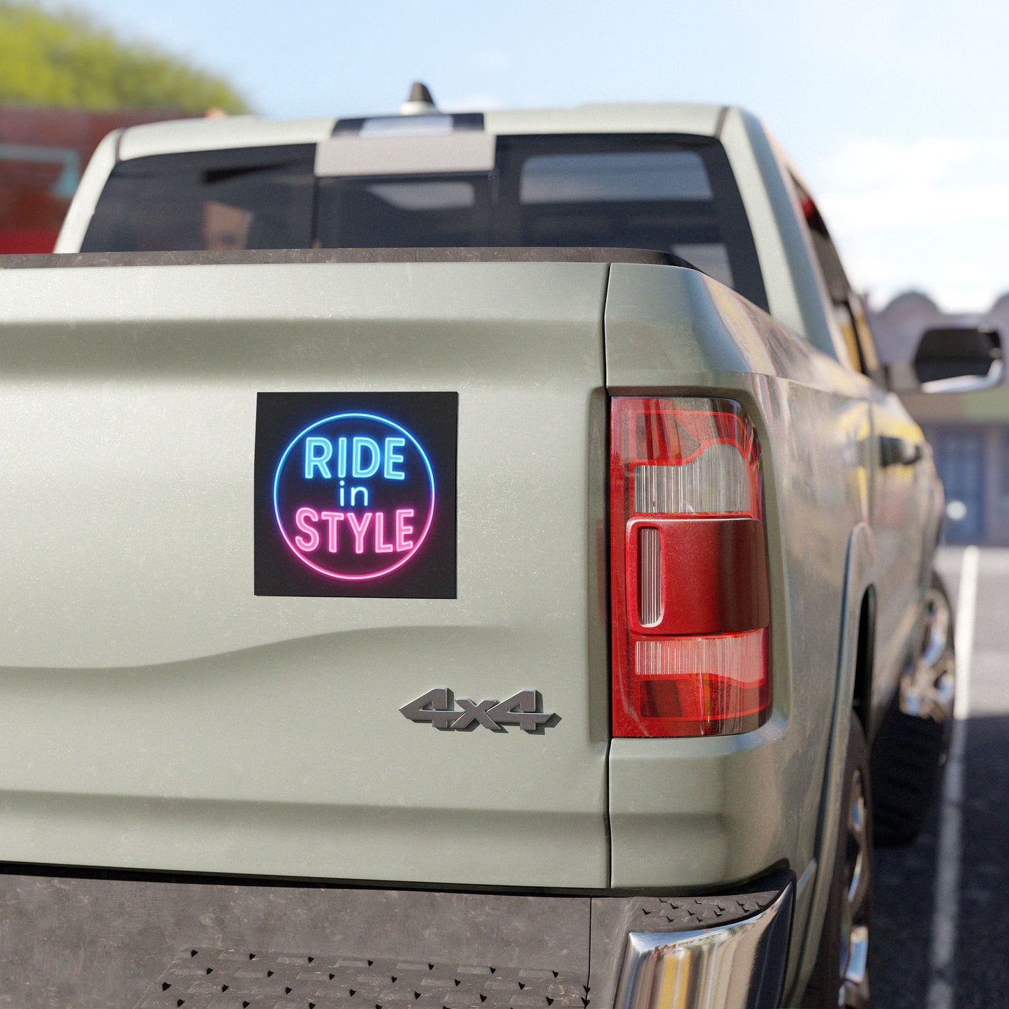 Neon Ride in Style Car Magnets | Fun Auto Decor, Car Accessories, Gift for Drivers, Road Trip Essentials, Unique Vehicle Charm