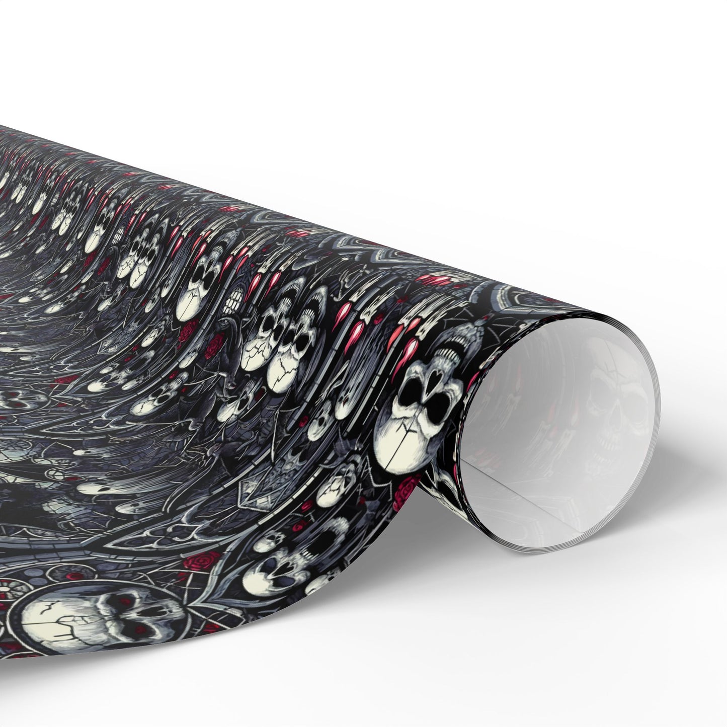 Gothic Skull Wrapping Paper - Unique Gift Wrap for Halloween, Birthdays, Parties, Celebrations, Occasions
