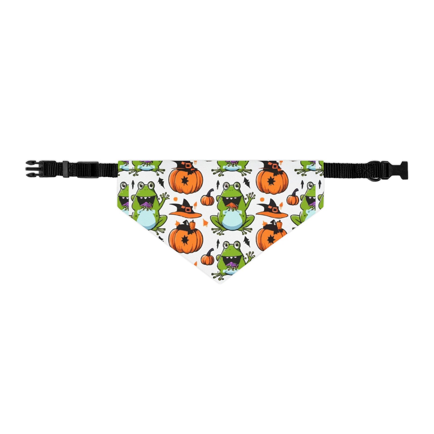 Halloween Frog Pet Bandana Collar, Cute Dog Scarf, Fall Accessories, Pet Costume, Halloween Pet Apparel, Festive Dog Wear