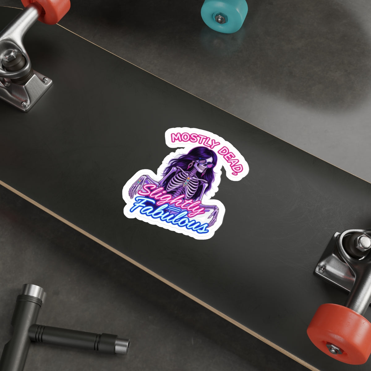 Sassy Skeleton Die-Cut Stickers - Perfect for Laptops, Water Bottles, Halloween Decor, Fun Gifts, and Daily Inspiration