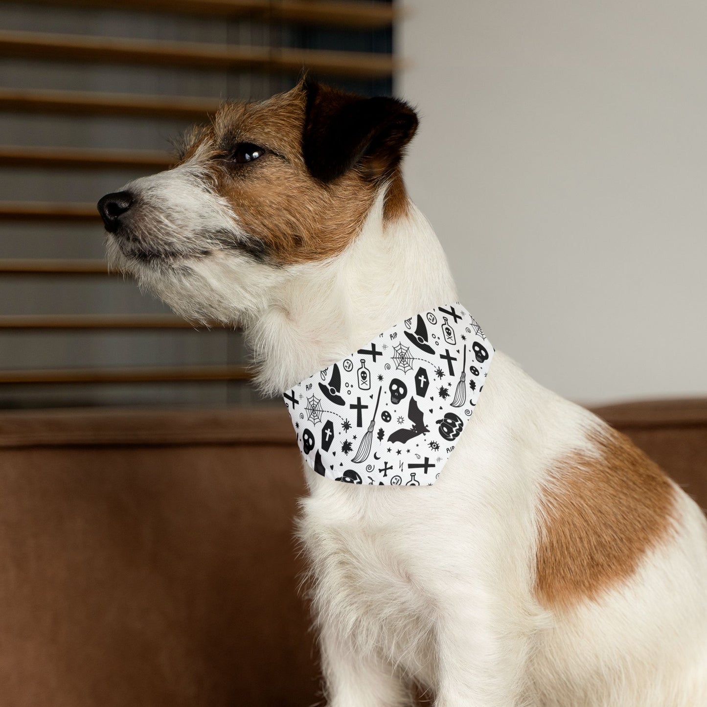 Halloween Pet Bandana, Spooky Dog Accessory, Adjustable Collar Scarf, Ideal for Halloween Parties, Pet Costume, Trick or Treat
