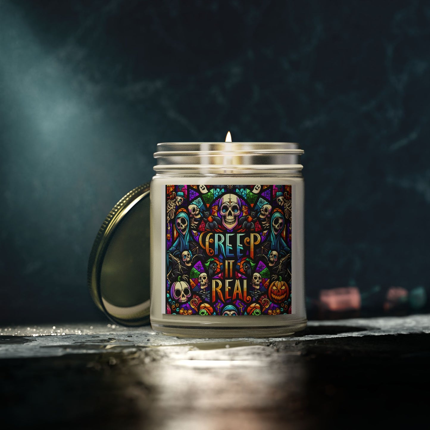 Halloween Scented Candles, Fragrant Home Decor, 'Creep it Real' Candles for Fall Celebrations, Party Favors, Gifts