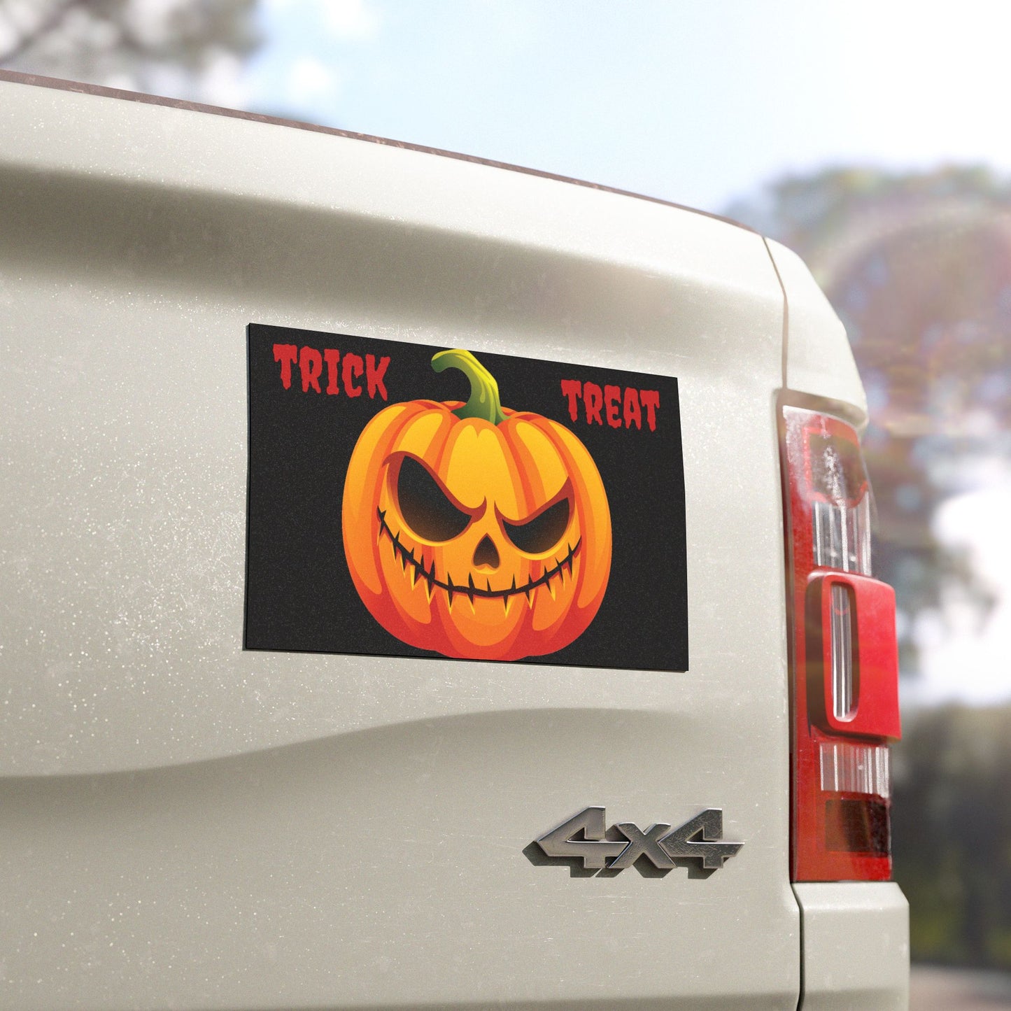 Halloween Car Magnet - Trick or Treat Pumpkin Design, Spooky Vehicle Decor, Fall Automotive Accessory, Autumn Gifts, Halloween Party Favor