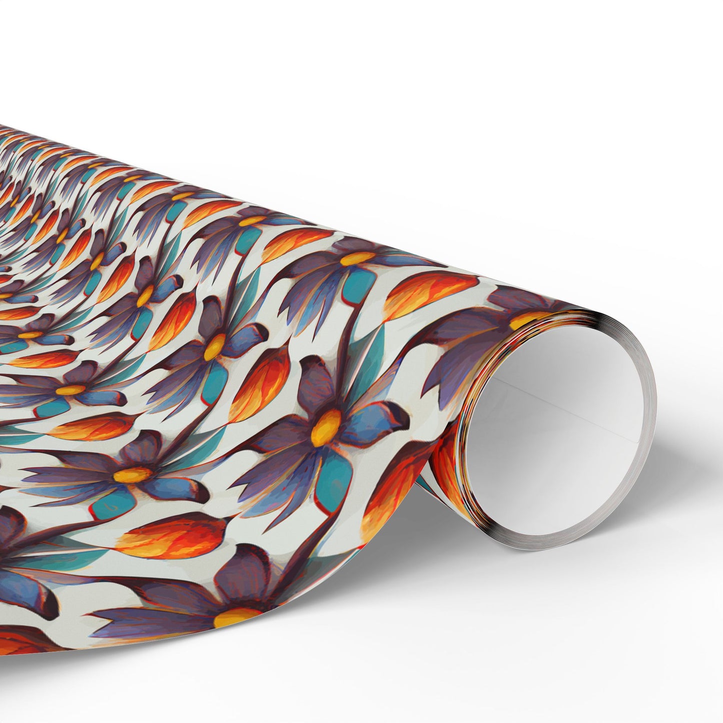Artistic Wrapping Paper Roll, Eco-Friendly Gift Wrap for Birthdays, Holidays, Weddings, Handmade Gift Wrap, Floral Design