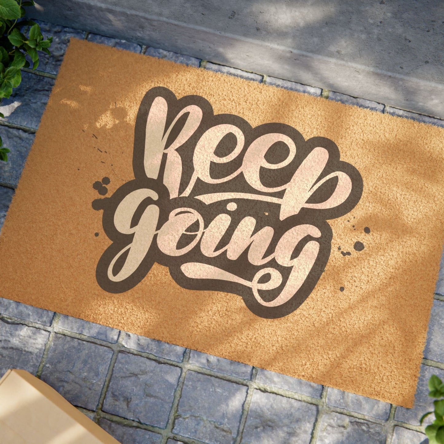 Inspirational Doormat, Keep Going Welcome Mat, Home Decor, Motivational Gift, Entryway Rug, Housewarming Present