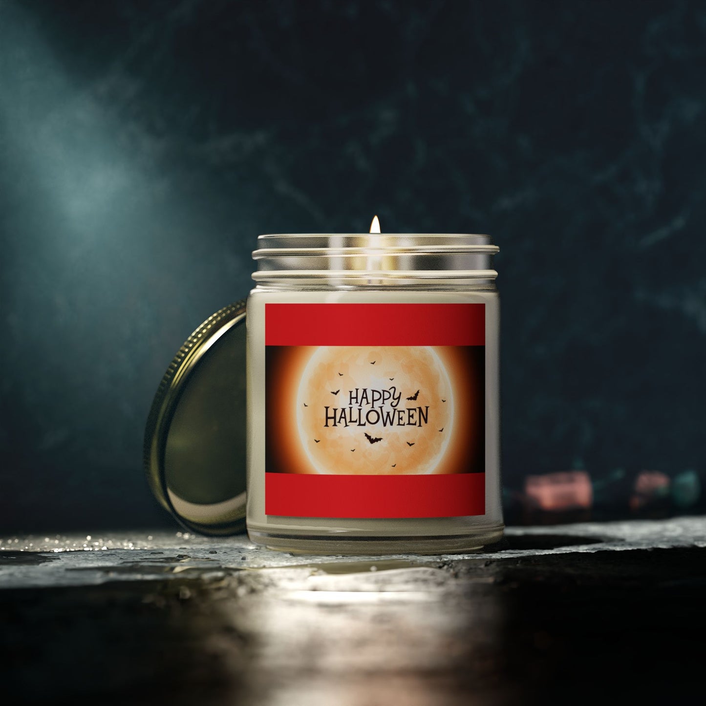 Halloween Scented Candles, 4oz & 9oz Coconut Apricot Wax - Festive Home Decor, Fall Gift, Cozy Atmosphere, Unique Halloween Party Favor