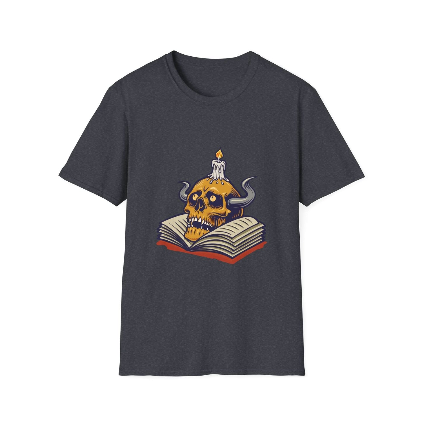 Human Skull and Book with Candle - Mleem