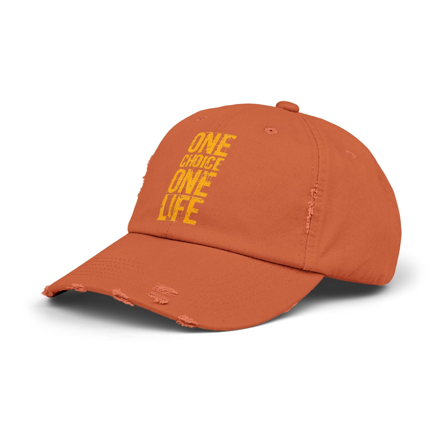 Unisex Distressed Cap - Motivational Hat, Everyday Wear, Casual Style, Gift for Friends, Trendy Cap, One Life Design
