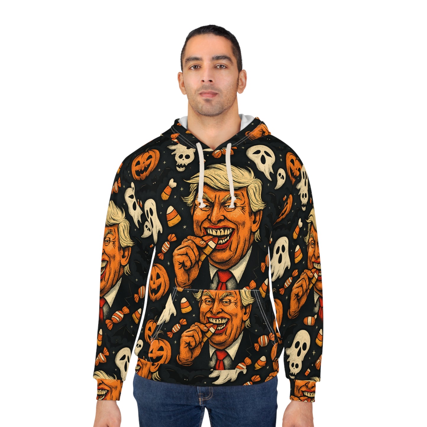 Halloween Party Hoodie, Fun Unisex Pullover with Spooky Design, Perfect for Halloween, Costume, Gift, Fall Celebrations