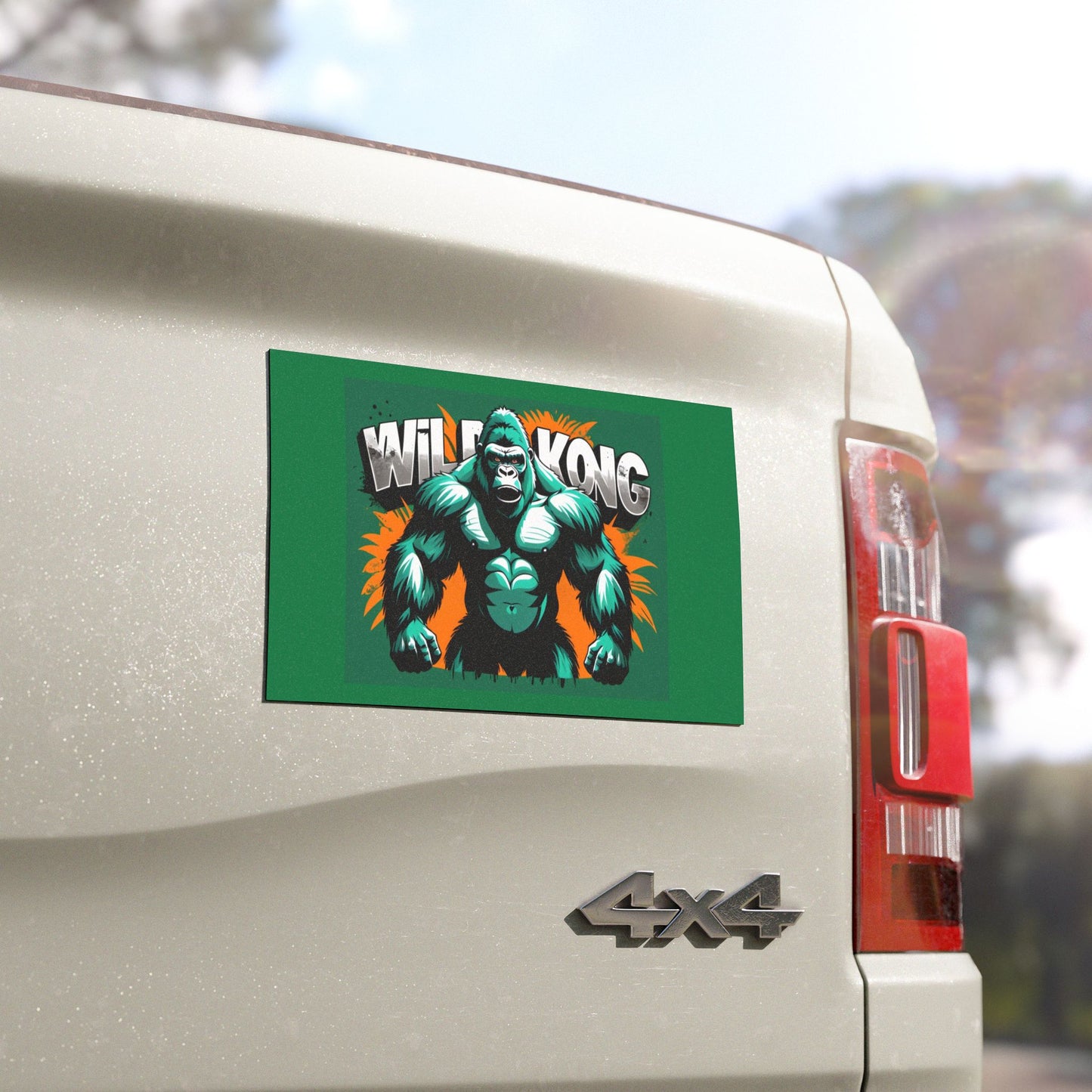 Wild Kong Car Magnet - Gorilla Graphic, Auto Decoration, Animal Lover Gift, Adventure Decor, Fun Car Accessory