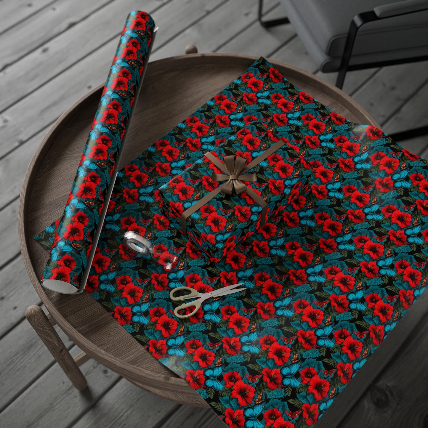 Vibrant Floral Wrapping Paper, Gift Wrap for Birthdays, Holidays, Celebrations, Unique Home Decor, Craft Projects