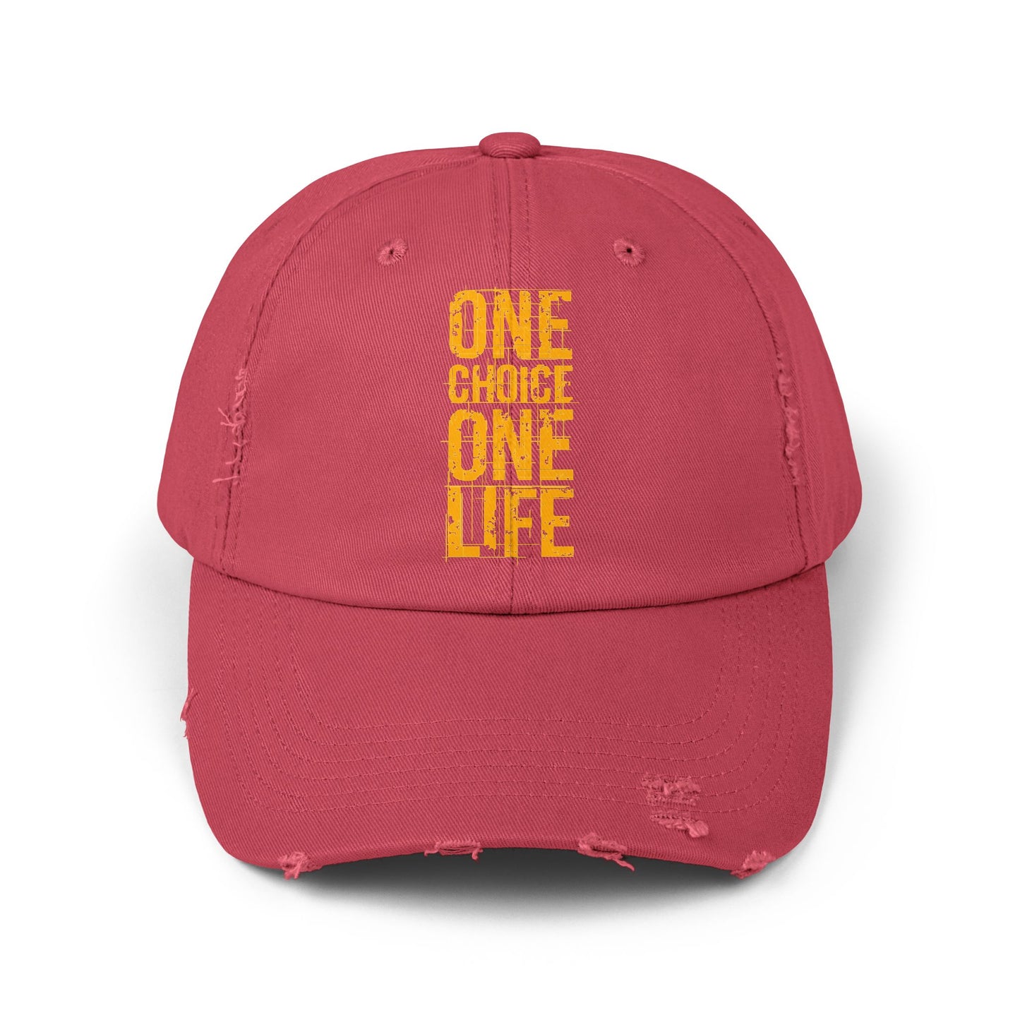 Unisex Distressed Cap - Motivational Hat, Everyday Wear, Casual Style, Gift for Friends, Trendy Cap, One Life Design