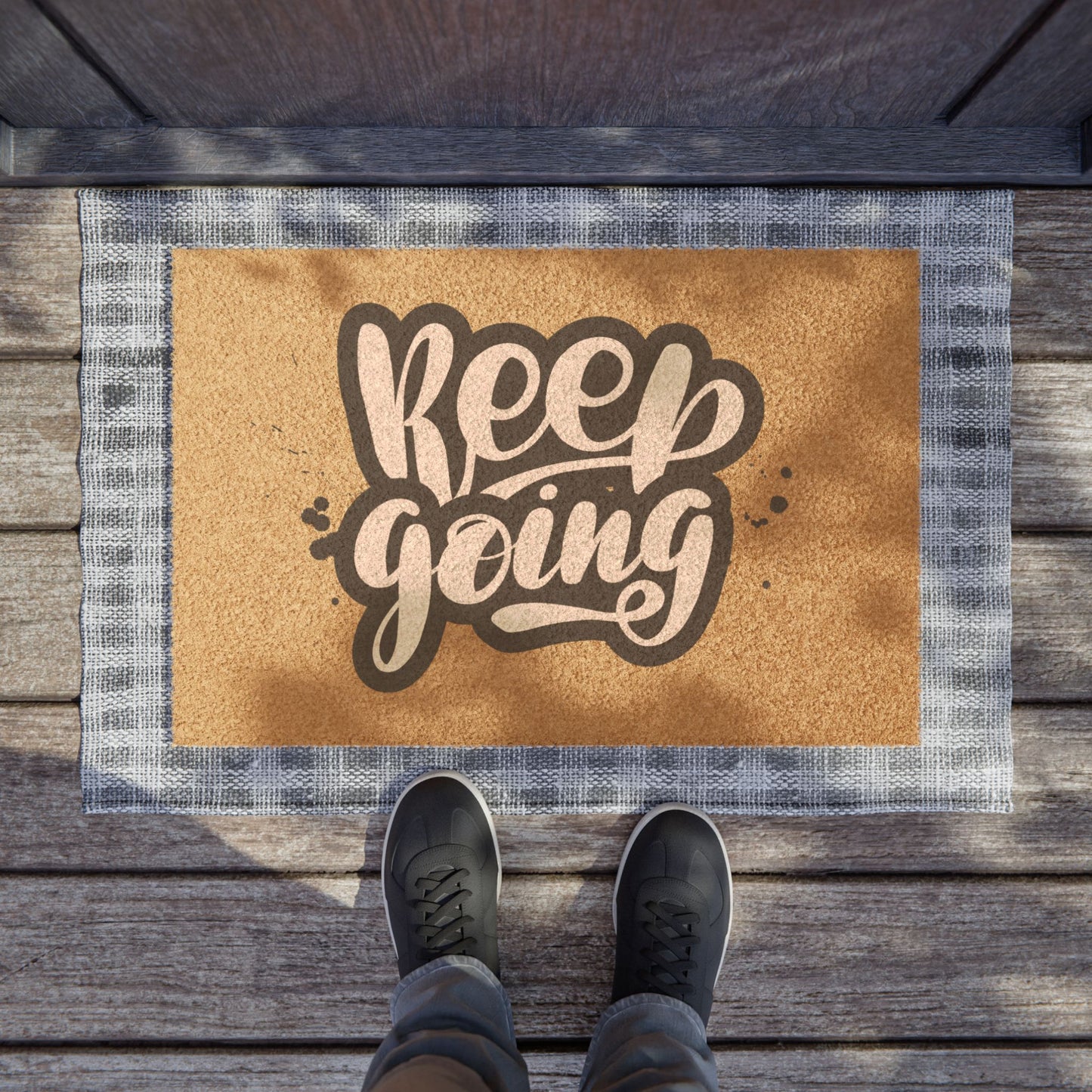 Inspirational Doormat, Keep Going Welcome Mat, Home Decor, Motivational Gift, Entryway Rug, Housewarming Present