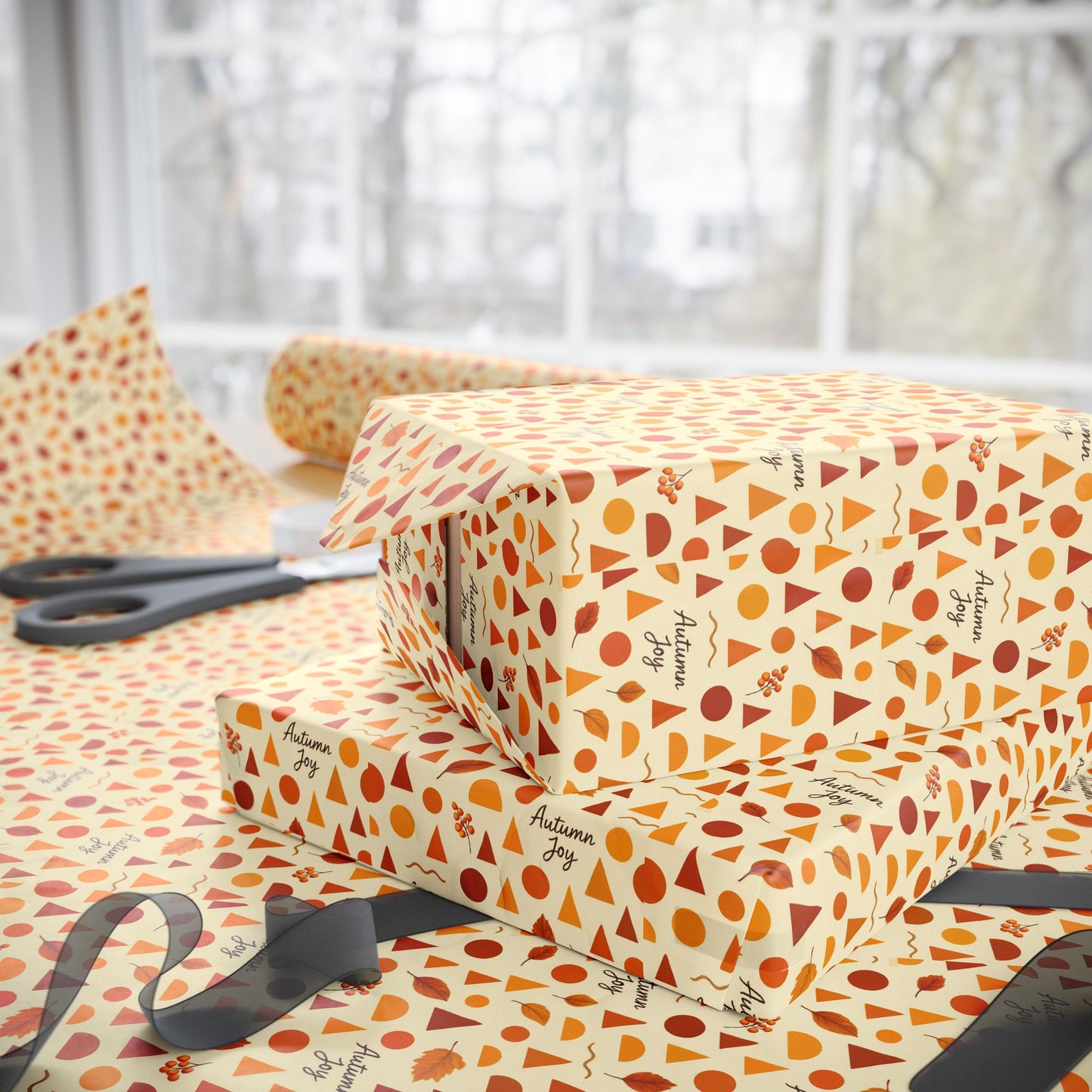 Autumn-Themed Wrapping Paper Bundle, Perfect for Fall Celebrations, Thanksgiving, Birthdays, Gift Wrapping, Craft Projects