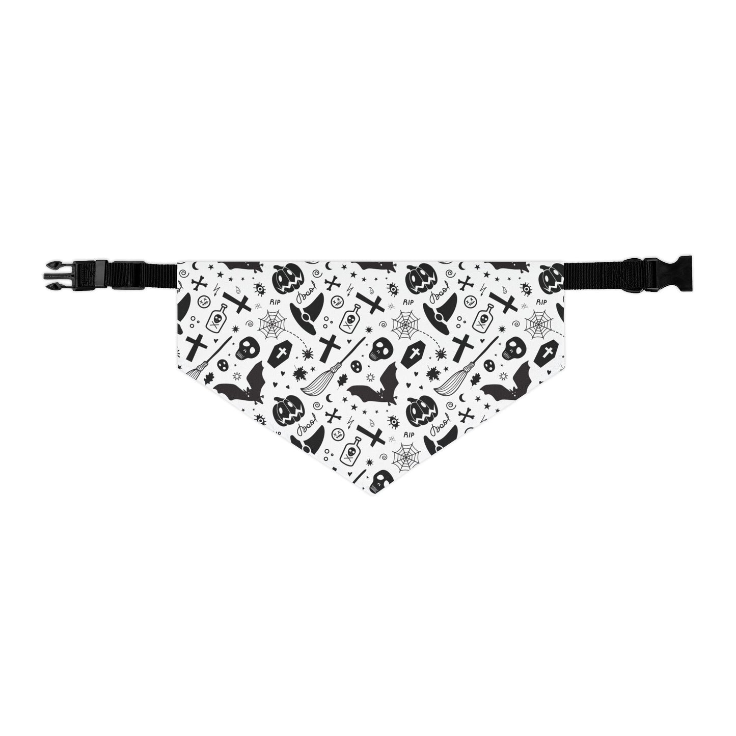 Halloween Pet Bandana, Spooky Dog Accessory, Adjustable Collar Scarf, Ideal for Halloween Parties, Pet Costume, Trick or Treat