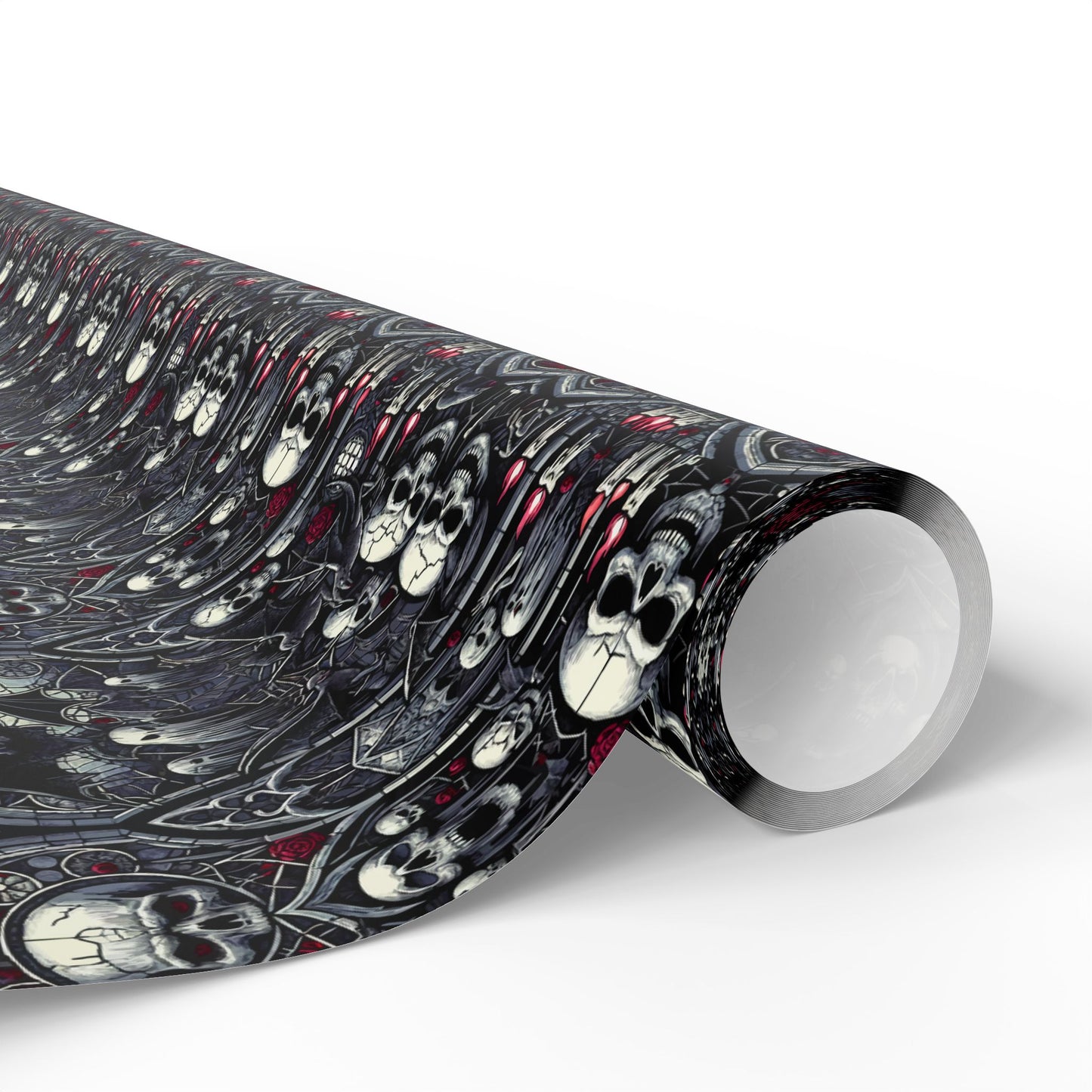 Gothic Skull Wrapping Paper - Unique Gift Wrap for Halloween, Birthdays, Parties, Celebrations, Occasions
