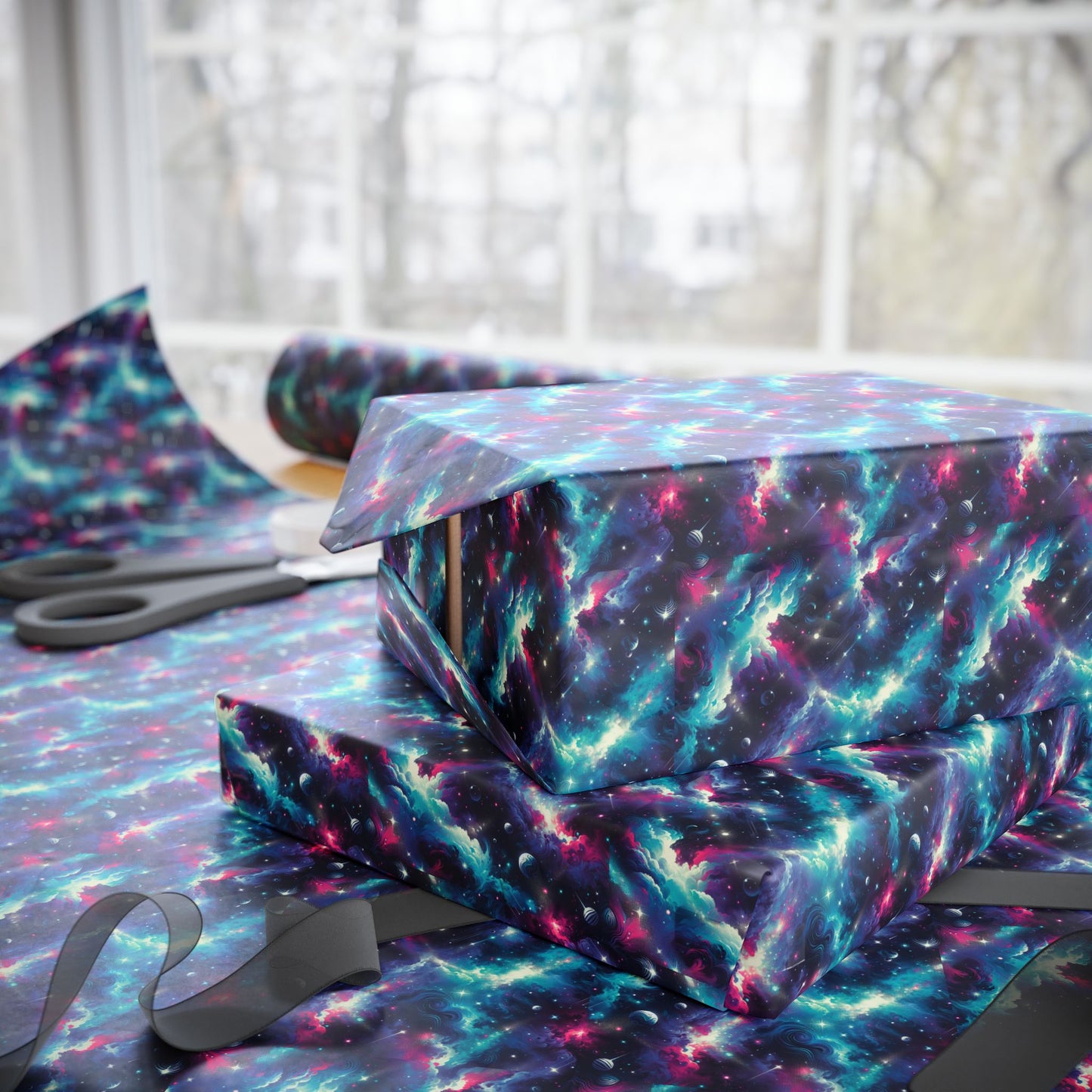 Cosmic Galaxy Wrapping Paper - Unique Gift Wrap for Any Occasion, Holiday Present, Birthday Gifts, DIY Crafts, Party Decor