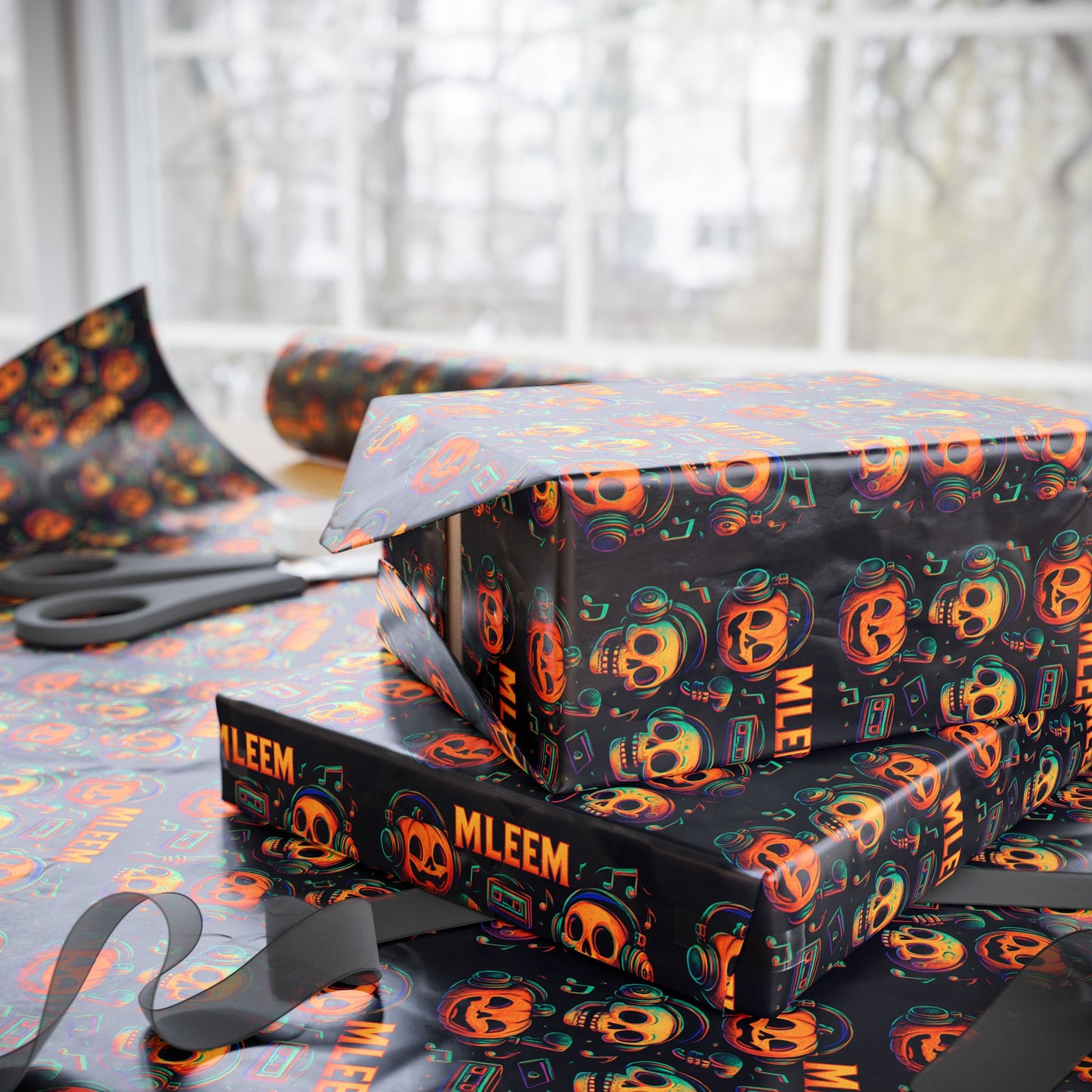 Festive Wrapping Paper, Unique Gift Wrap, Holiday Wrapping, Birthday Wrap, Eco-Friendly Paper, Halloween Gift Wrap