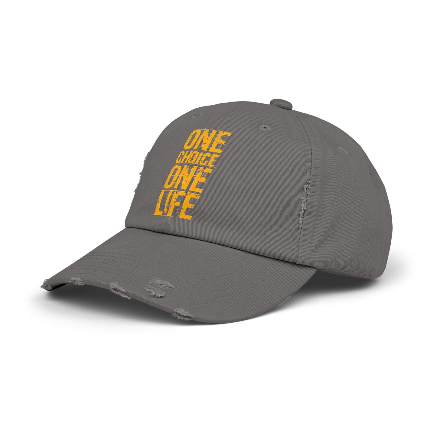 Unisex Distressed Cap - Motivational Hat, Everyday Wear, Casual Style, Gift for Friends, Trendy Cap, One Life Design