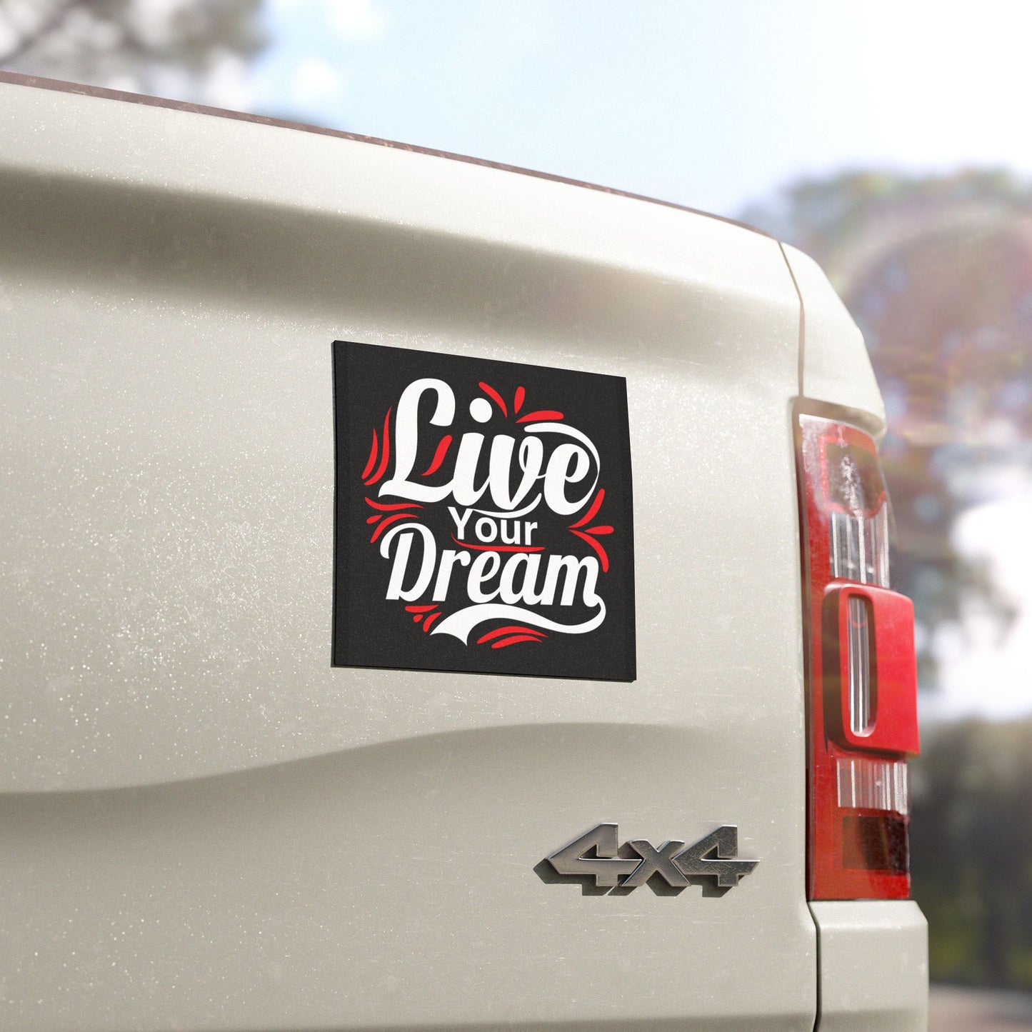Inspirational Car Magnet - Live Your Dream, Motivational Decal, Auto Decoration, Gift for Dreamers, Positive Vibes