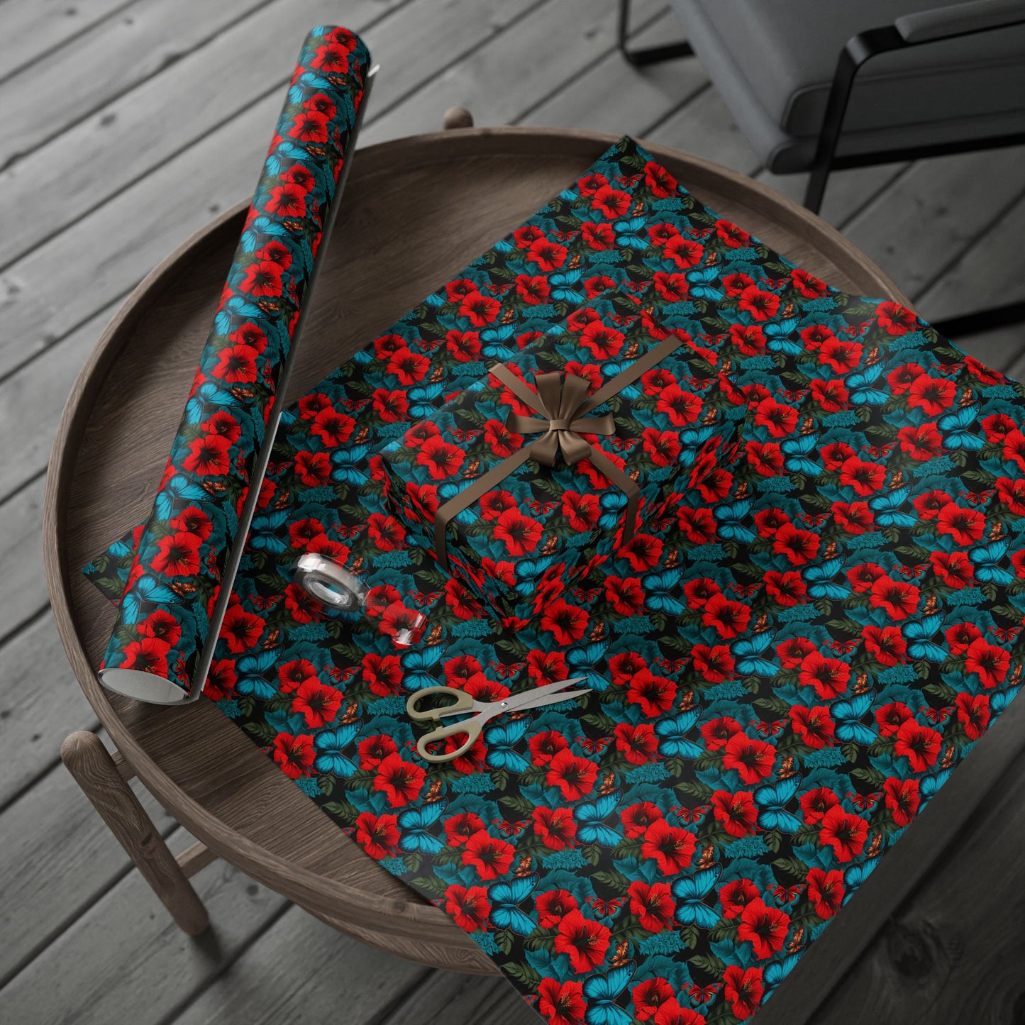 Vibrant Floral Wrapping Paper, Gift Wrap for Birthdays, Holidays, Celebrations, Unique Home Decor, Craft Projects
