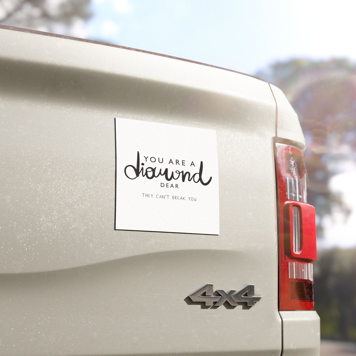 Inspirational Car Magnets - "You Are a Diamond Dear" - Motivational Decor for Vehicles, Gifts for Friends, Empowerment
