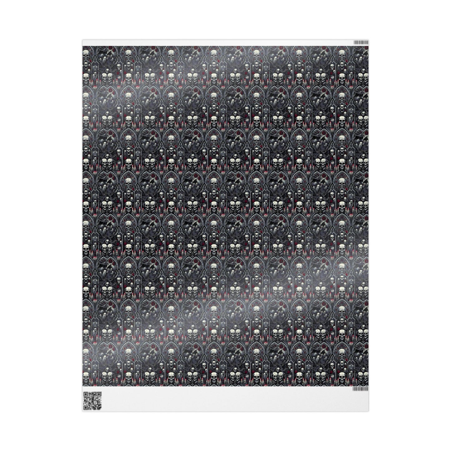 Gothic Skull Wrapping Paper - Unique Gift Wrap for Halloween, Birthdays, Parties, Celebrations, Occasions