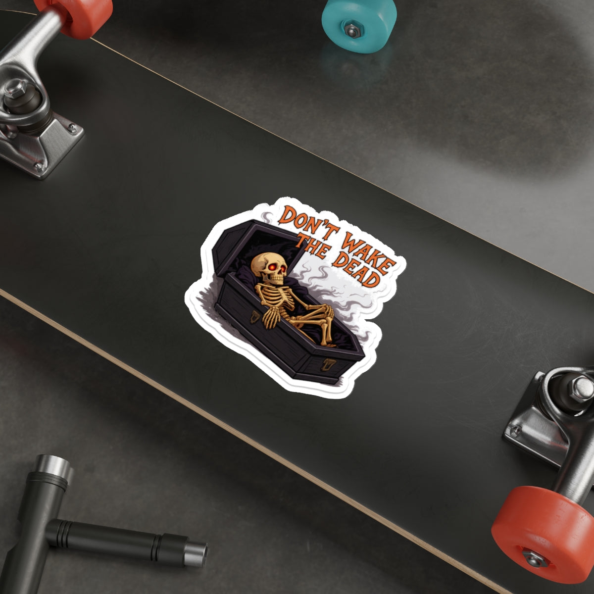 Spooky Skeleton Die-Cut Stickers | Halloween Decor, Laptop Stickers, Party Favors, Gag Gifts, Creepy Decor