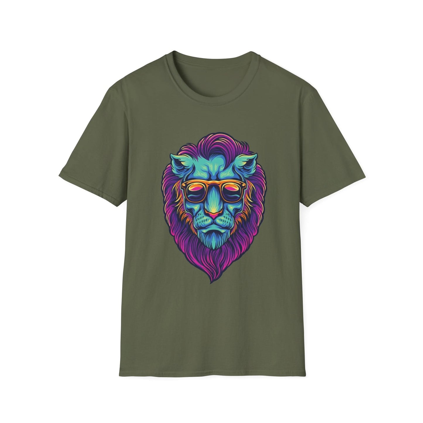 Lion Head with Sunglasses Psychedelic - Mleem