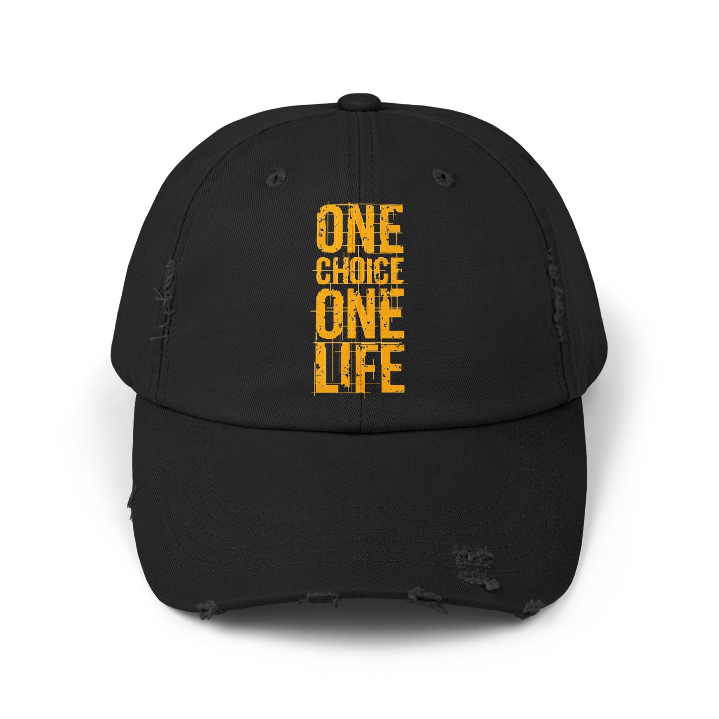 Unisex Distressed Cap - Motivational Hat, Everyday Wear, Casual Style, Gift for Friends, Trendy Cap, One Life Design
