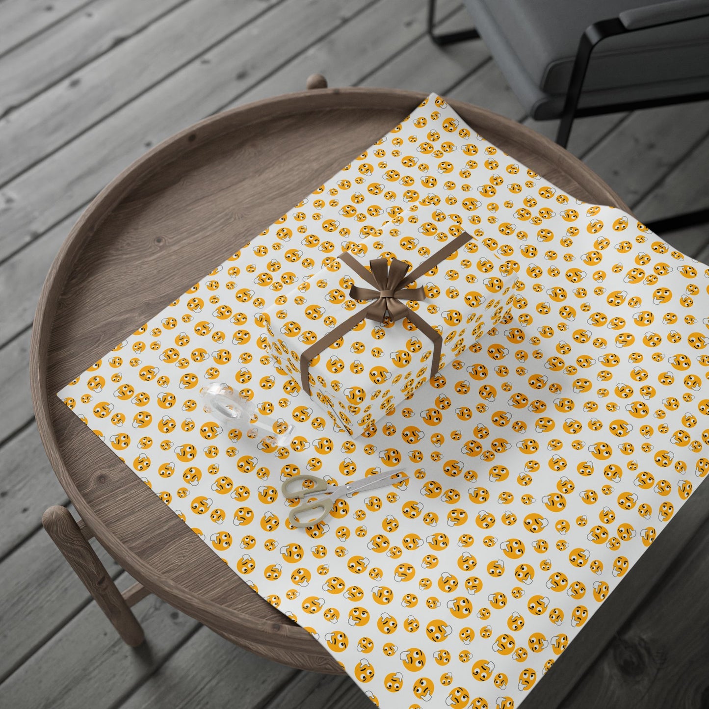 Whimsical Wrapping Paper Roll, Gift Wrap for Birthdays, Holidays, Parties, Unique Gift Presentation, Colorful Emoji Design