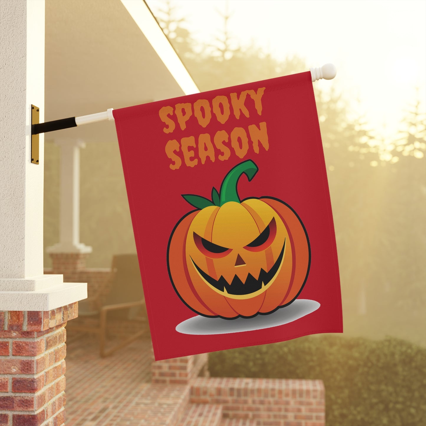 Halloween Garden Banner, Spooky Season Decor, Outdoor Fall Decoration, Pumpkin Flag, Autumn Yard Signs, Halloween Party