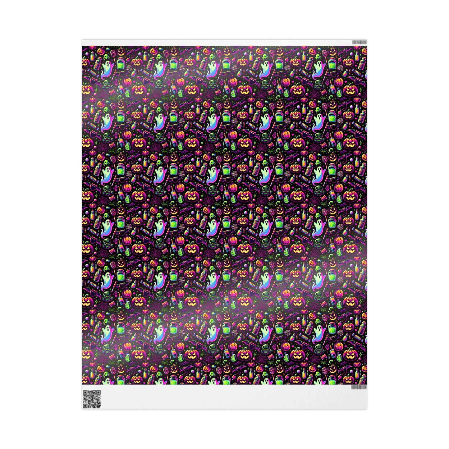Vibrant Halloween Wrapping Paper, Colorful Gift Wrap for Birthdays, Parties, and Holidays, Unique Patterns and Designs