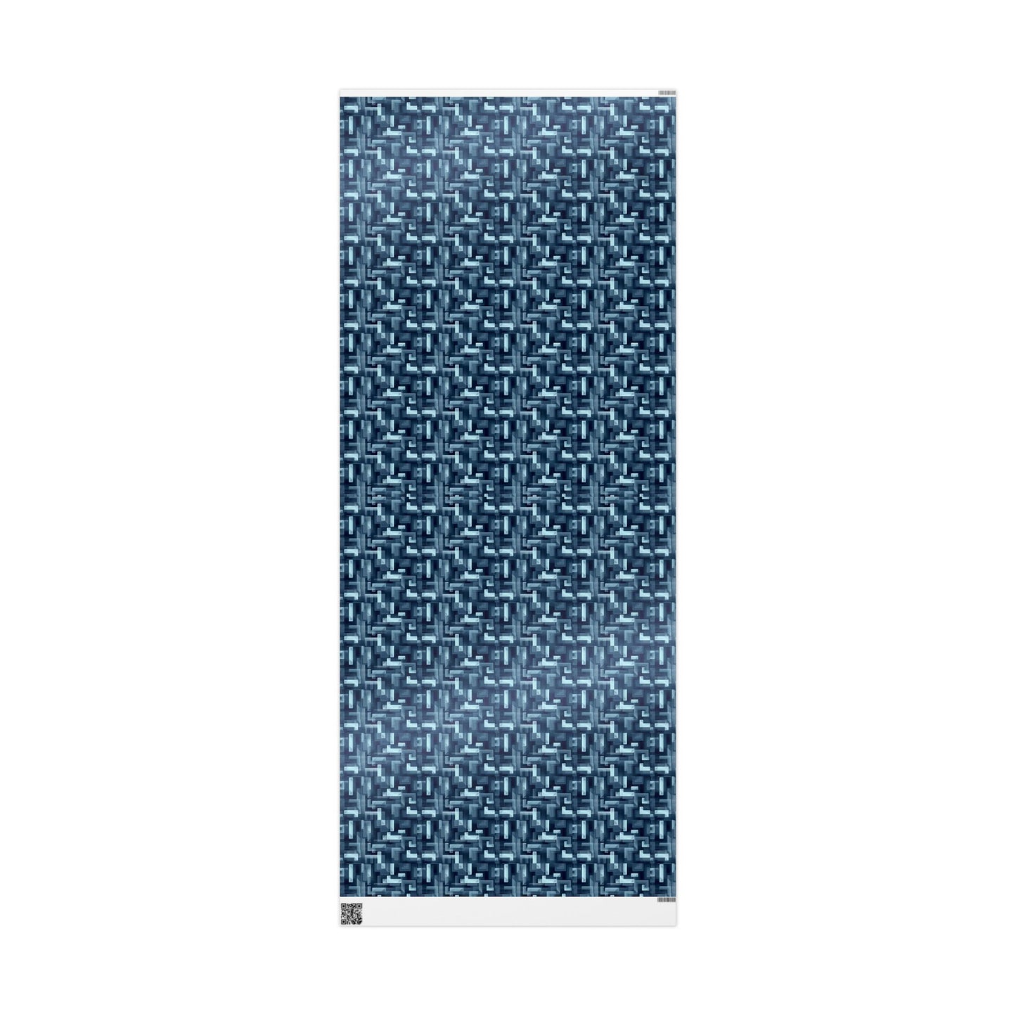 Modern Geometric Wrapping Paper Roll, Blue Abstract Gift Wrap, Stylish Packaging for All Occasions, Birthday, Holiday, Wedding, Celebration