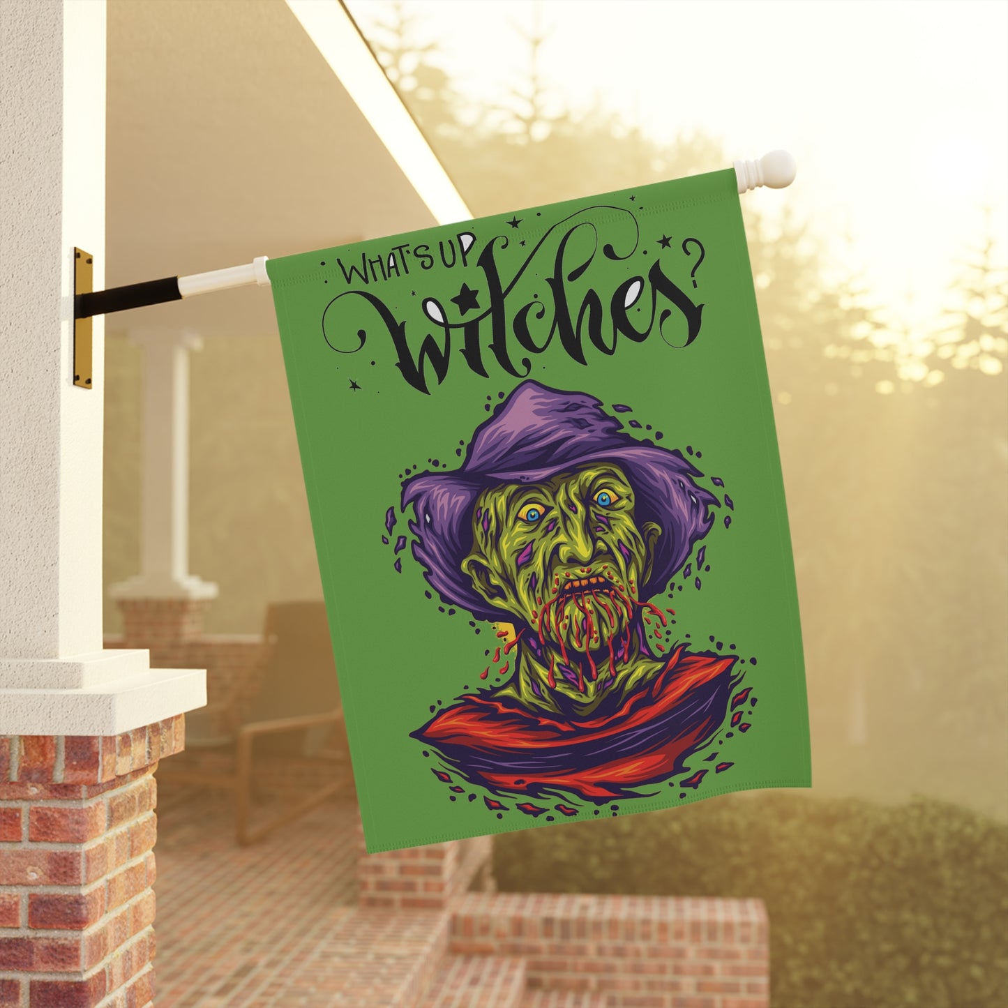 What's Up Witches Garden Banner, Halloween Yard Decoration, Witch Decor, Spooky Garden Sign, Porch Decor, Fall Home Decoration