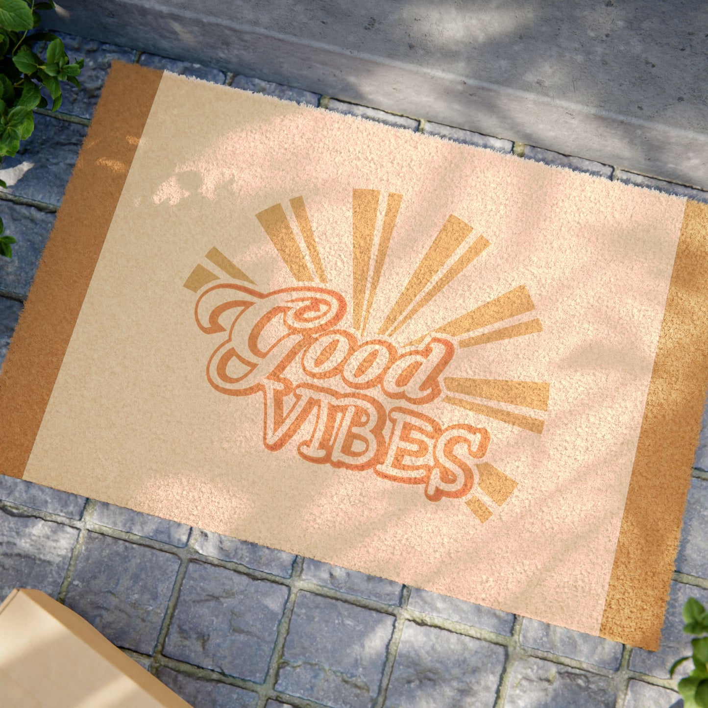 Good Vibes Doormat - Cheerful Entryway Decor, Homewarming Gift, Housewarming Essential, Boho Style, Welcome Mat