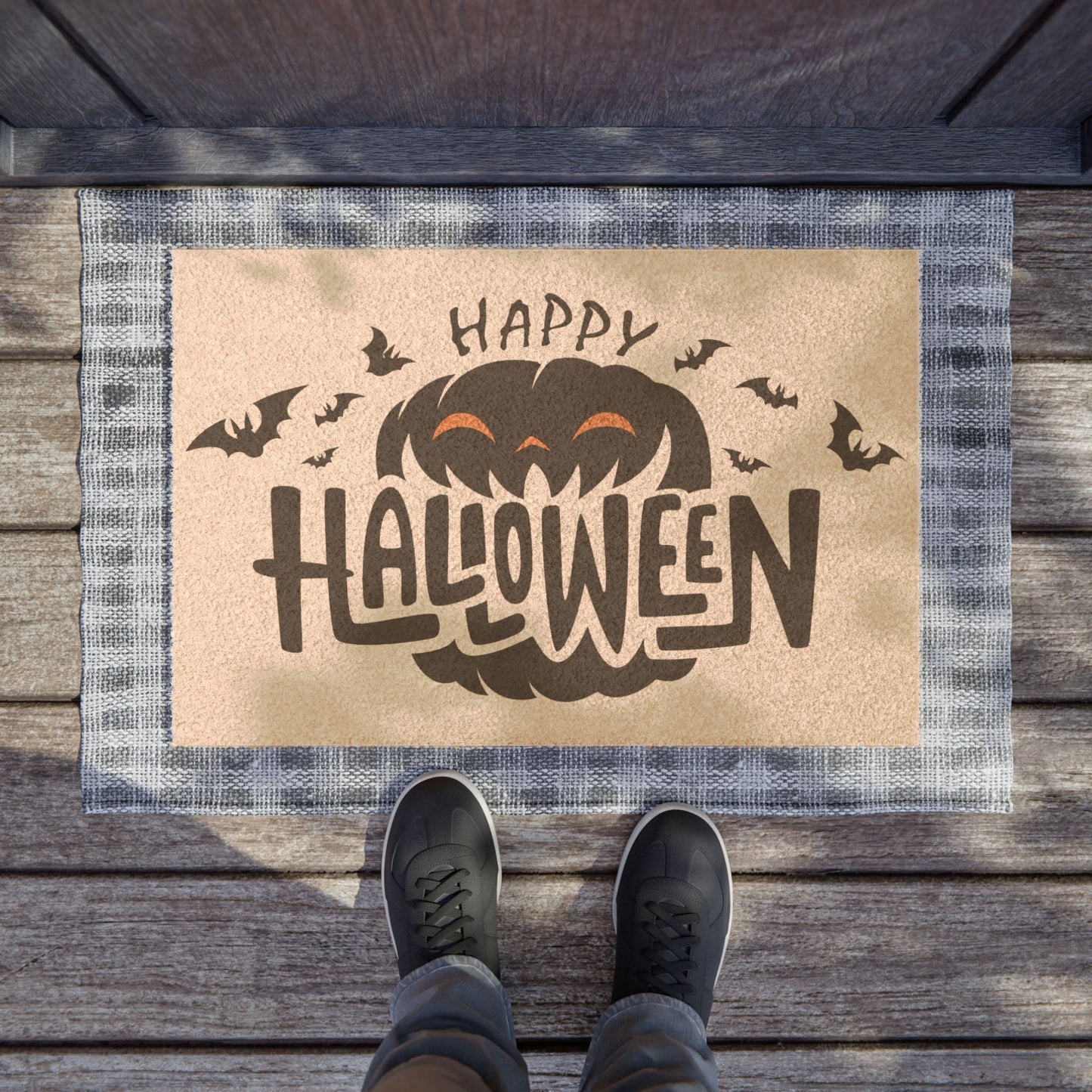 Halloween Doormat, Spooky Welcome Mat, Trick or Treat Entry Rug, Fall Decor, Seasonal Home Welcome Decoration