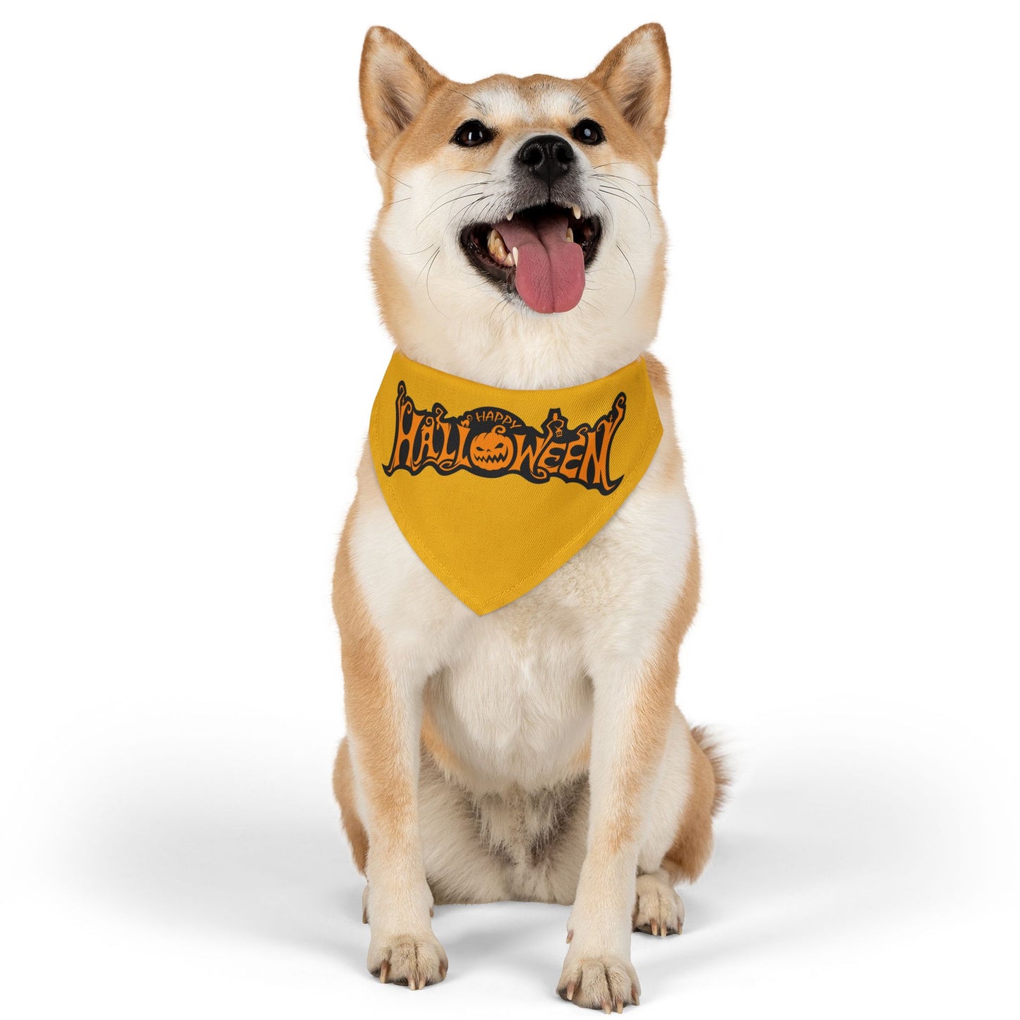 Halloween Pet Bandana Collar, Festive Dog Accessory,  Pet Costume, Trick or Treat Gear, Pumpkin Design
