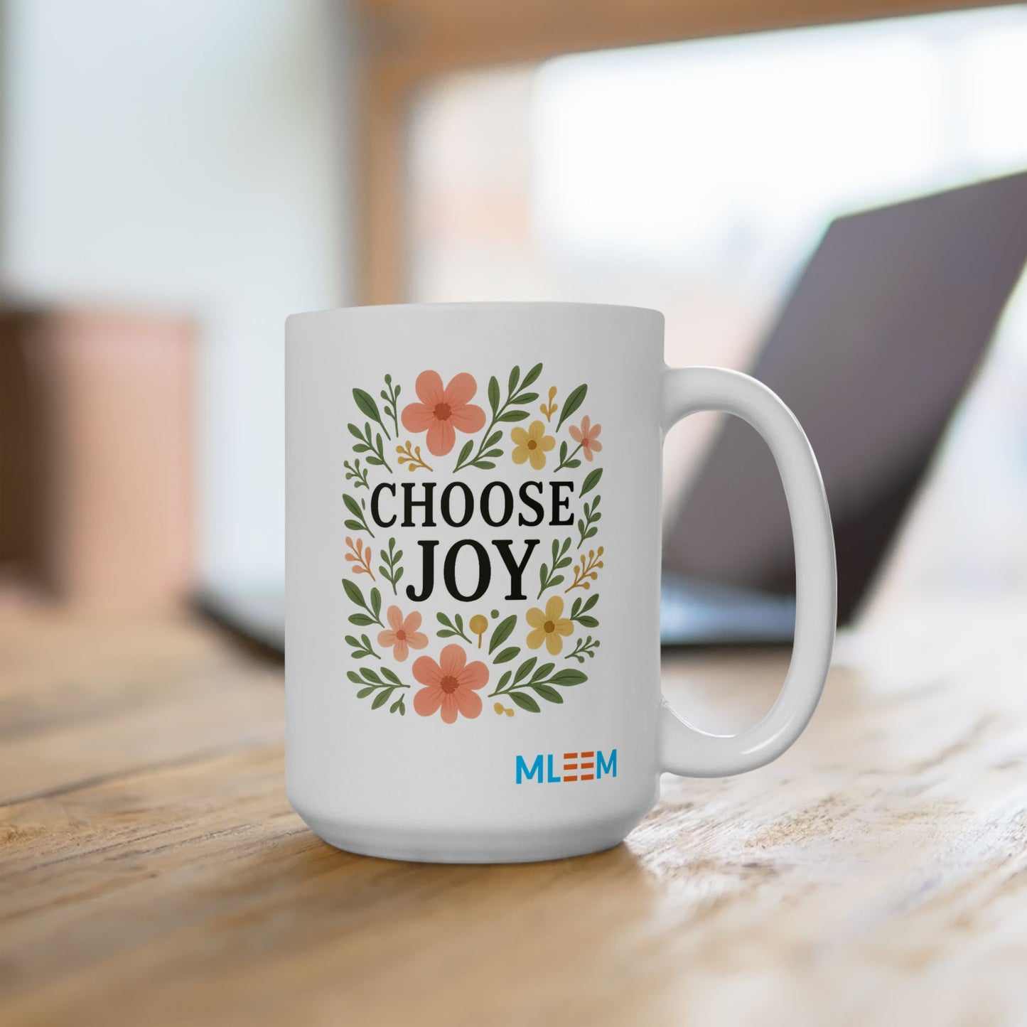 Choose Joy Floral Ceramic Mug
